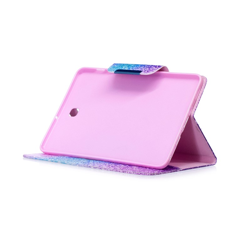 Pattern Printing PU Leather Protection Smart Case Accessory for Samsung Galaxy Tab S2 8.0 T710 T715 - Colorful Glitter Pattern-5