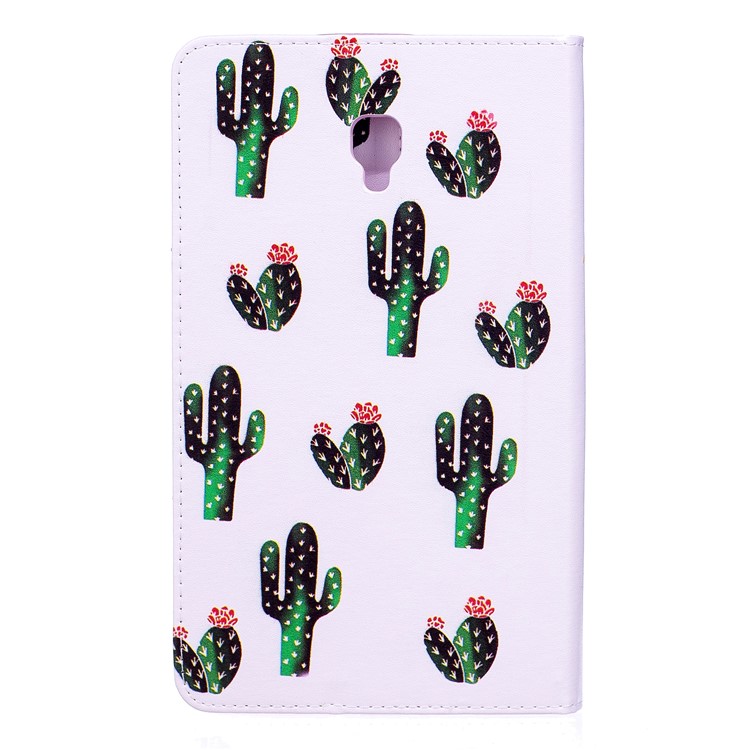 Pattern Printing PU Leather Wallet Stand Smart Case for Samsung Galaxy Tab A 8.0 (2017) - Cartoon Cactus-2