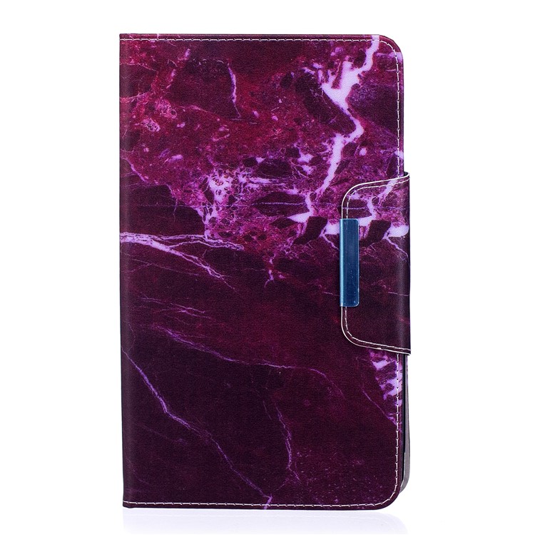 Pattern Printing PU Leather Wallet Stand Smart Shell for Samsung Galaxy Tab A 8.0 (2017) - Marble Grain-1