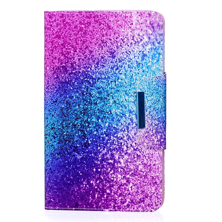 

Узорный Кожаный Подставка Для Кошелька Смарт-чехол Для Samsung Galaxy Tab A 8.0 (2017) - Красочный Блеск