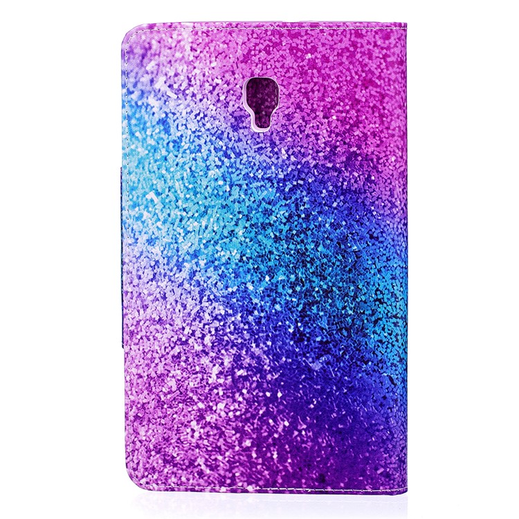 Patterned Leather Wallet Stand Smart Case Cover for Samsung Galaxy Tab A 8.0 (2017) - Colorful Glitter Pattern-2