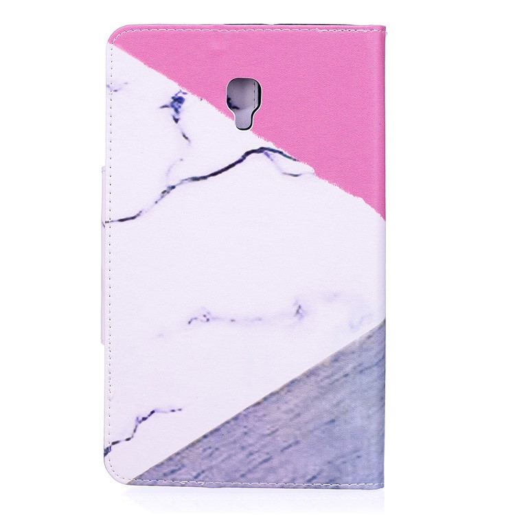 Patterned PU Leather Protective Smart Case Accessory for Samsung Galaxy Tab A 8.0 (2017) - Triangle and Marble Grain-2