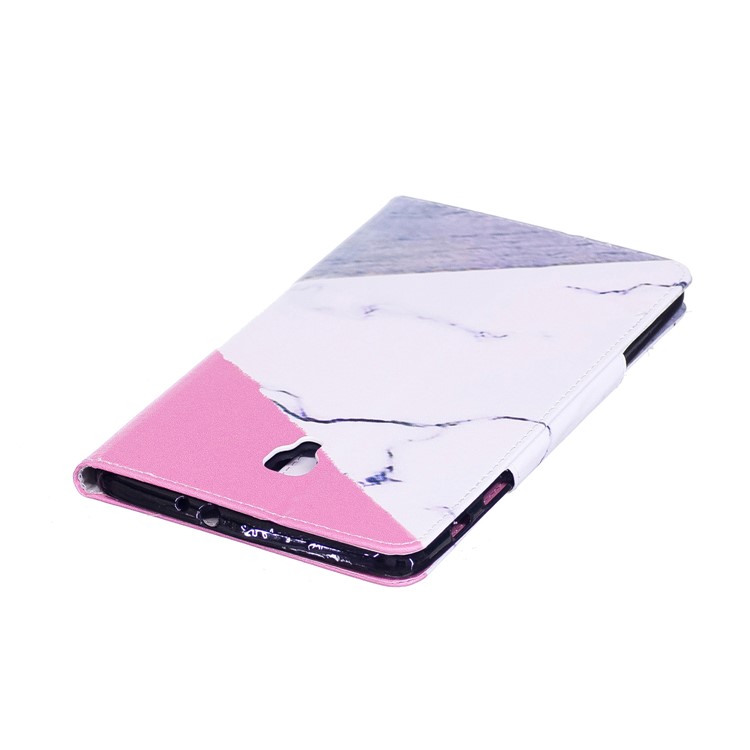 Patterned PU Leather Protective Smart Case Accessory for Samsung Galaxy Tab A 8.0 (2017) - Triangle and Marble Grain-6