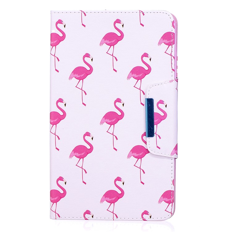 

Patterned PU Leather Wallet Stand Smart Tablet Case for Samsung Galaxy Tab A 8.0 (2017) - Flamingos