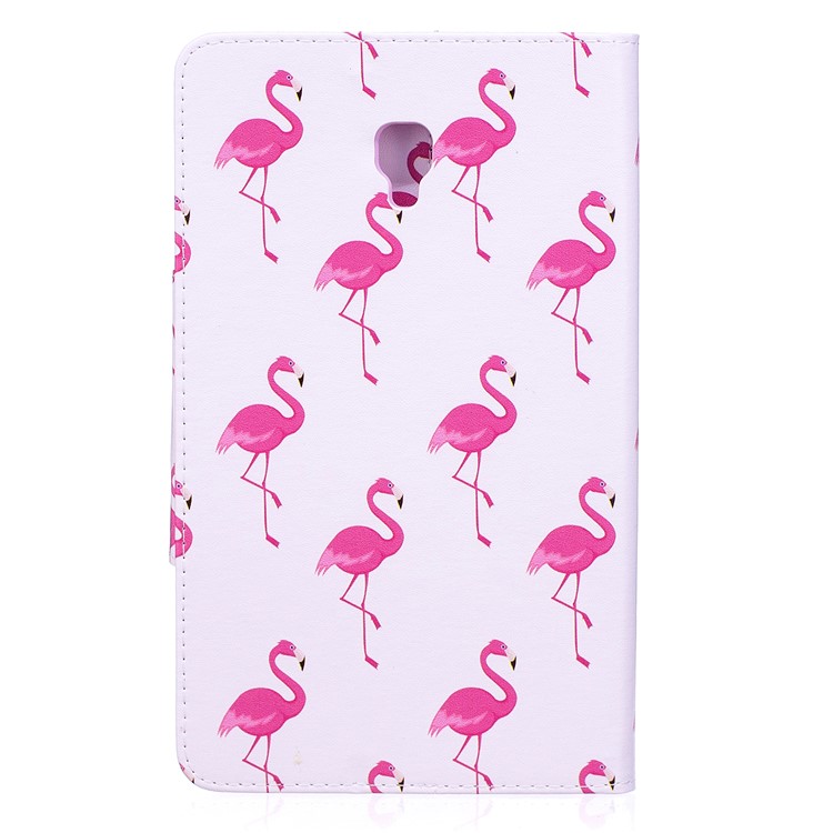 Patterned PU Leather Wallet Stand Smart Tablet Case for Samsung Galaxy Tab A 8.0 (2017) - Flamingos-2