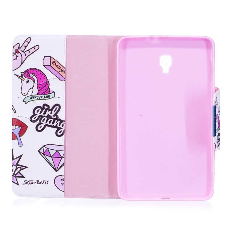 Patterned Leather Protector Smart Tablet Case Cover for Samsung Galaxy Tab A 8.0 (2017) - Girl Gang Elements-3