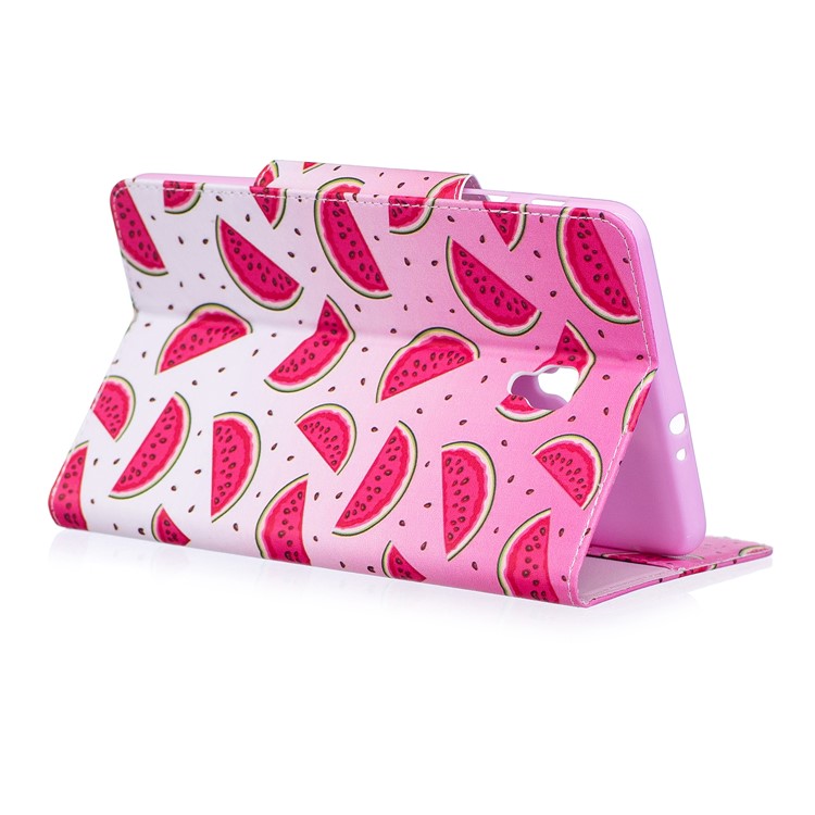 Patterned Leather Card Holder Smart Shell Case for Samsung Galaxy Tab A 8.0 (2017) - Watermelon Slices-4