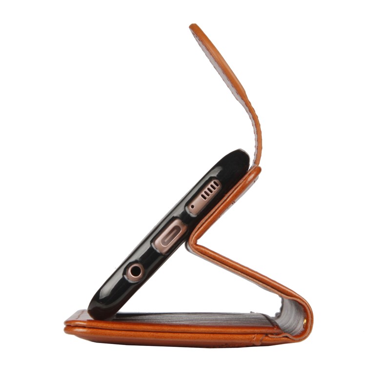 Laser Carving Retro PU Leather Wallet Stand Mobile Cover for Samsung Galaxy S8 G950 - Brown-12