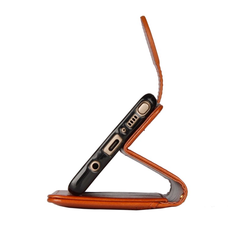 Laser Carving Retro PU Leather Wallet Stand Mobile Phone Case for Samsung Galaxy Note 8 SM-N950 - Brown-12