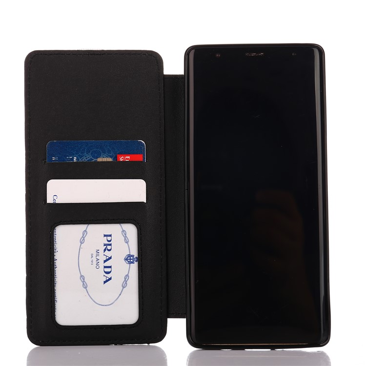 Stitching Rhombus Crown Card Holder Stand Leather Cover for Samsung Galaxy Note 8 N950 - Black-5