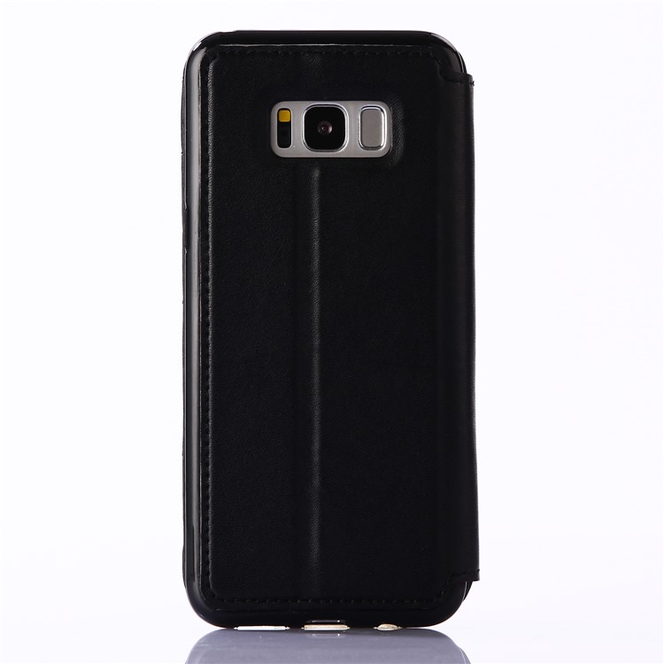 Stitching Rhombus Crown Card Slots Stand Leather Case for Samsung Galaxy S8+ G955 - Black-3