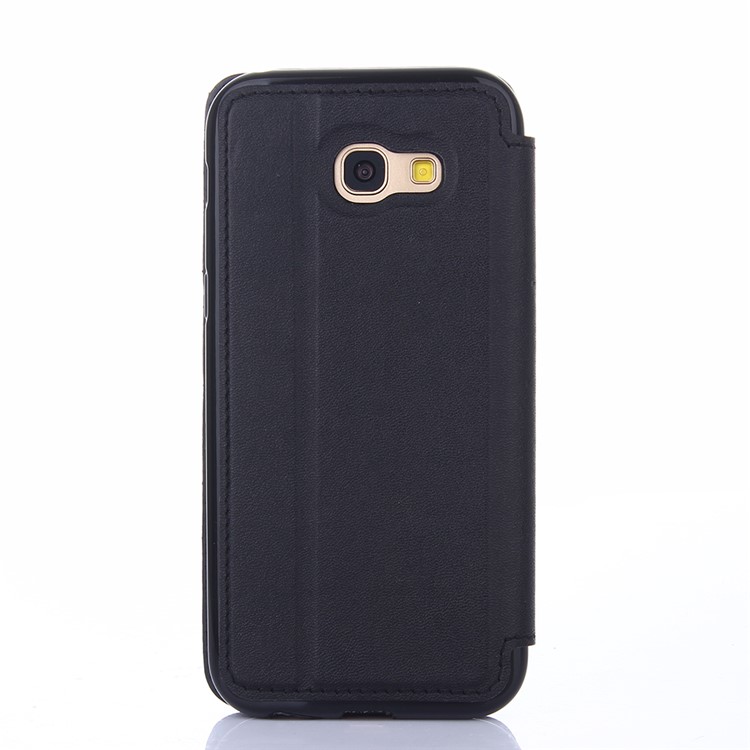 Stitching Rhombus Crown Card Slots Stand Leather Casing for Samsung Galaxy A5 (2017) A520F - Black-3