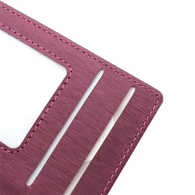 SHOUHUSHEN for Samsung Galaxy S9 G960 Brushed Card Slots PU Leather Coated Hard PC Case - Wine Red-11