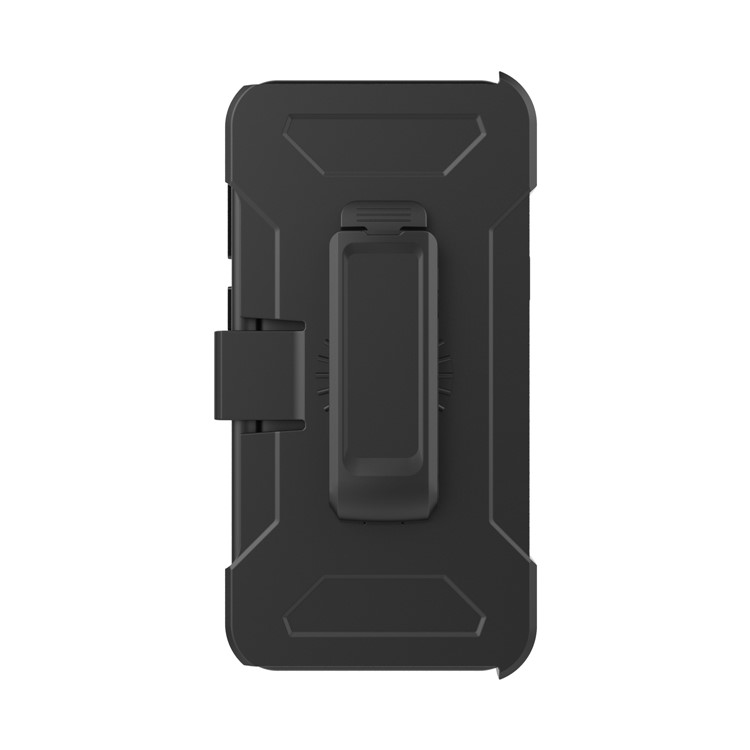 Heavy Duty Rugged PC Silicone Hybrid Belt Clip Rotary Kickstand Case for Samsung Galaxy S9 SM-G960 - Black-4