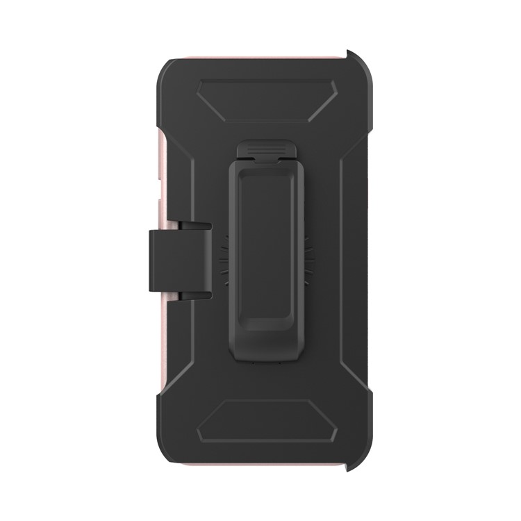 Heavy Duty Rugged PC Silicone Hybrid Belt Clip Rotary Kickstand Shell for Samsung Galaxy S9 SM-G960 - Rose Gold-4