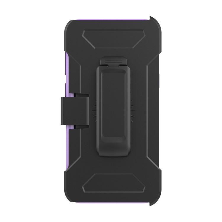Heavy Duty Rugged PC Silicone Hybrid Belt Clip Rotary Kickstand Mobile Phone Case for Samsung Galaxy S9 SM-G960 - Light Purple-6