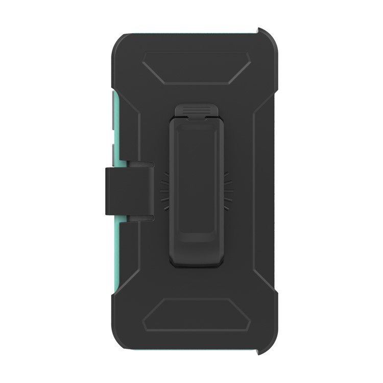 Revolving Kickstand Belt Clip Heavy Duty PC + Silicone Phone Casing for Samsung Galaxy S9 Plus G965 - Cyan-4