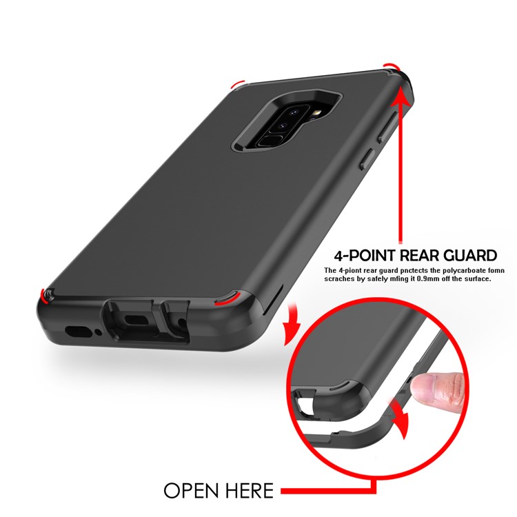 2-in-1 Heavy Duty Shockproof PC + Silicone Hybrid Case for Samsung Galaxy S9+ SM-G965 - Black-5