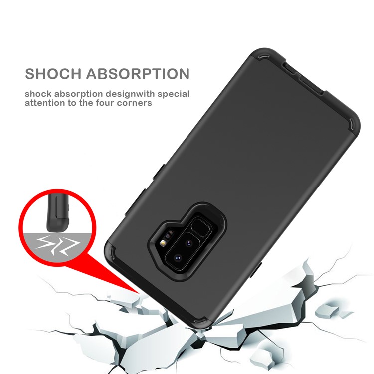 2-in-1 Heavy Duty Shockproof PC + Silicone Hybrid Case for Samsung Galaxy S9+ SM-G965 - Black-6