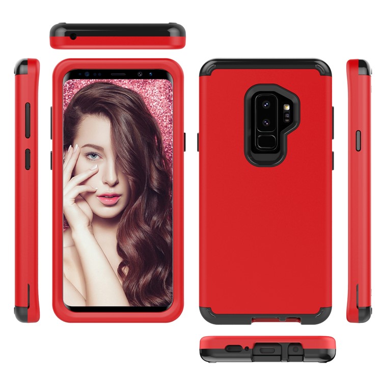 for Samsung Galaxy S9 Plus SM-G965 2-in-1 Heavy Duty PC + Silicone Drop-proof Mobile Case - Red-2