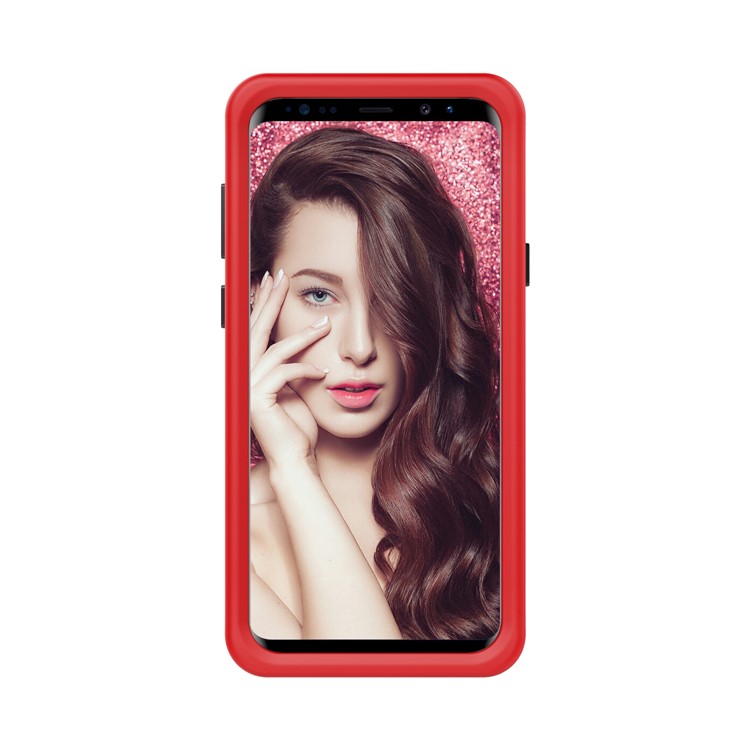for Samsung Galaxy S9 Plus SM-G965 2-in-1 Heavy Duty PC + Silicone Drop-proof Mobile Case - Red-4
