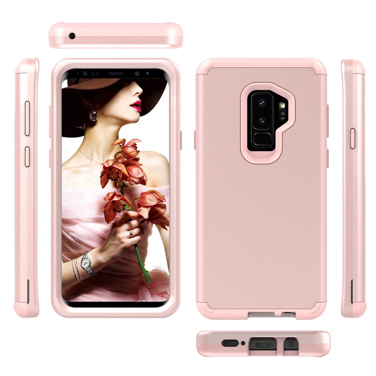 2-in-1 Heavy Duty PC + Silicone Drop-proof Mobile Cover for Samsung Galaxy S9+ SM-G965 - Rose Gold-2