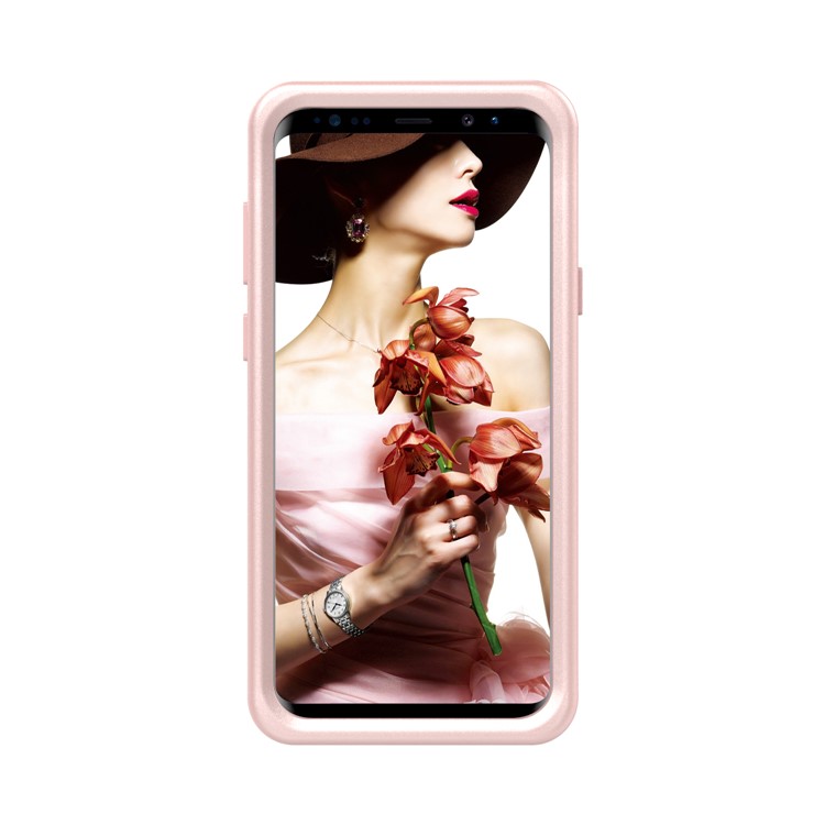 2-in-1 Heavy Duty PC + Silicone Drop-proof Mobile Cover for Samsung Galaxy S9+ SM-G965 - Rose Gold-4
