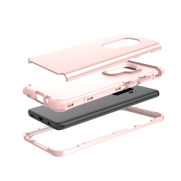 2-in-1 Heavy Duty PC + Silicone Drop-proof Mobile Cover for Samsung Galaxy S9+ SM-G965 - Rose Gold-7