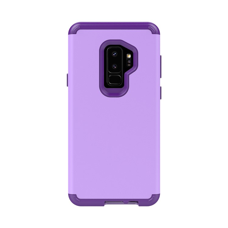 2-in-1 Heavy Duty PC + Silicone Hybrid Shockproof Back Cover for Samsung Galaxy S9+ SM-G965 - Light Purple-3