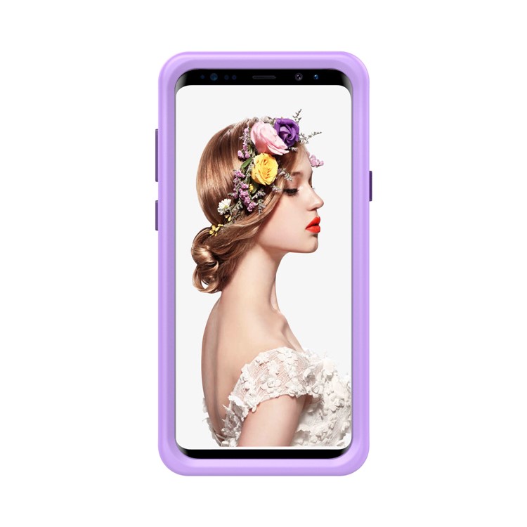 2-in-1 Heavy Duty PC + Silicone Hybrid Shockproof Back Cover for Samsung Galaxy S9+ SM-G965 - Light Purple-4