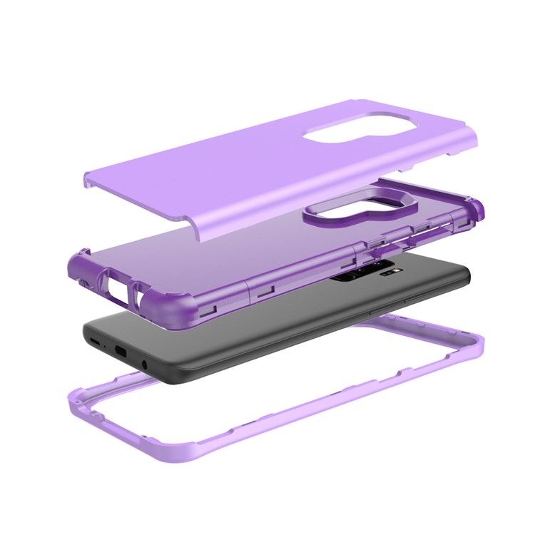 2-in-1 Heavy Duty PC + Silicone Hybrid Shockproof Back Cover for Samsung Galaxy S9+ SM-G965 - Light Purple-7