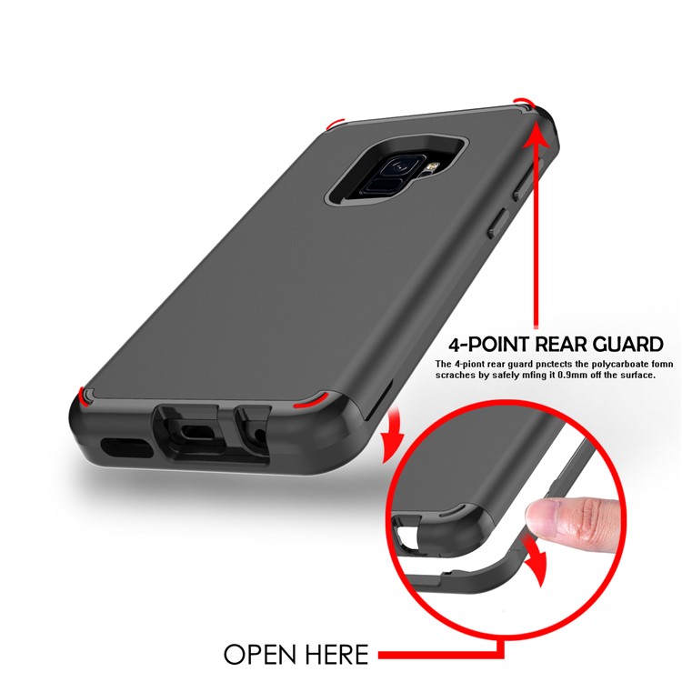 For Samsung Galaxy S9 G960 Heavy Duty 3-piece PC + Silicone Hybrid Case - Black-6