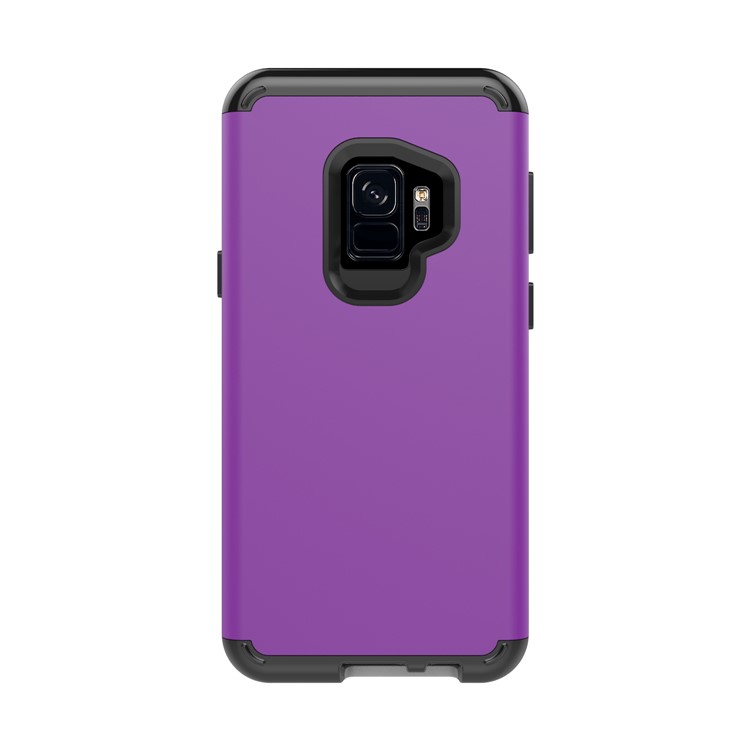 For Samsung Galaxy S9 G960 Heavy Duty 3-piece PC + Silicone Cell Phone Case - Dark Purple-3