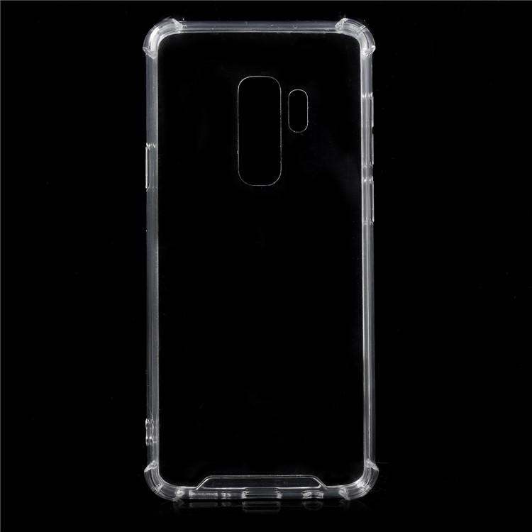 Crystal Transparente Acrílico + Caja de Teléfono Híbrido TPU Flexible Para Samsung Galaxy s9 + G965 - Transparente