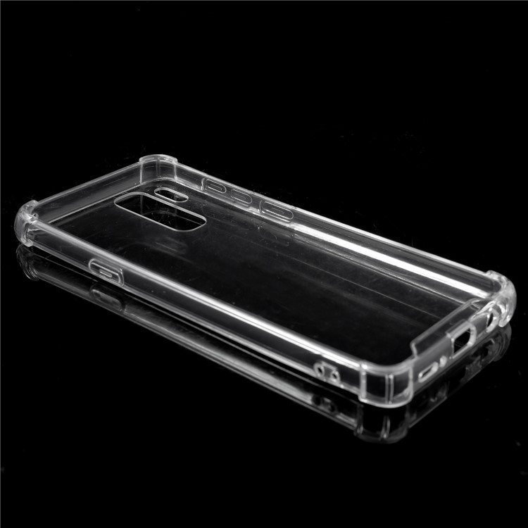 Crystal Transparente Acrílico + Caja de Teléfono Híbrido TPU Flexible Para Samsung Galaxy s9 + G965 - Transparente