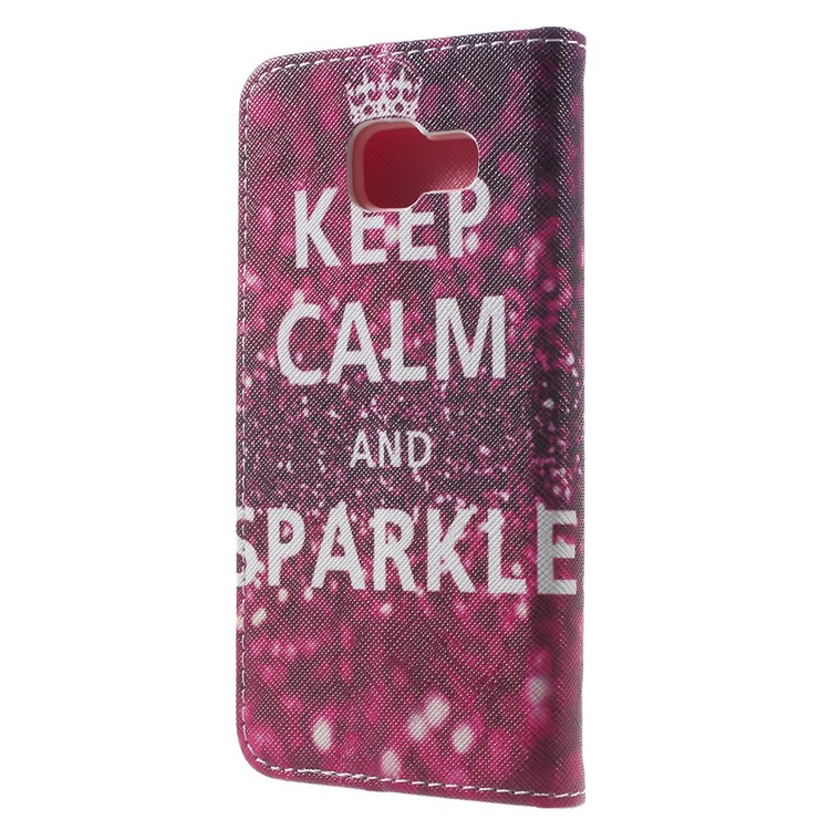 Wallet Leather Case for Samsung Galaxy A3 SM-A310F (2016) - Keep Calm and Sparkle-2