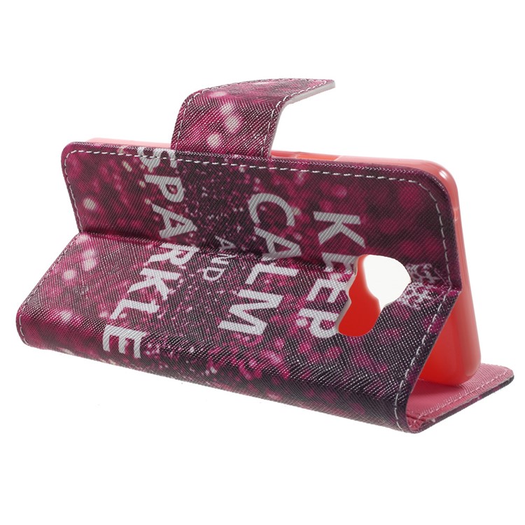 Wallet Leather Case for Samsung Galaxy A3 SM-A310F (2016) - Keep Calm and Sparkle-3