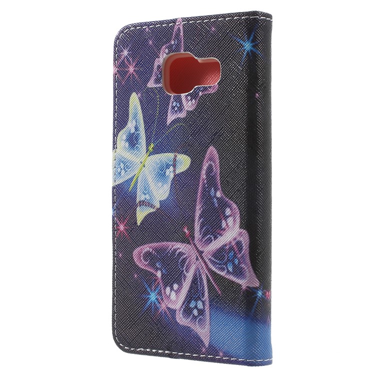 Wallet Leather Shell Case for Samsung Galaxy A3 SM-A310F (2016) - Vivid Butterflies-2