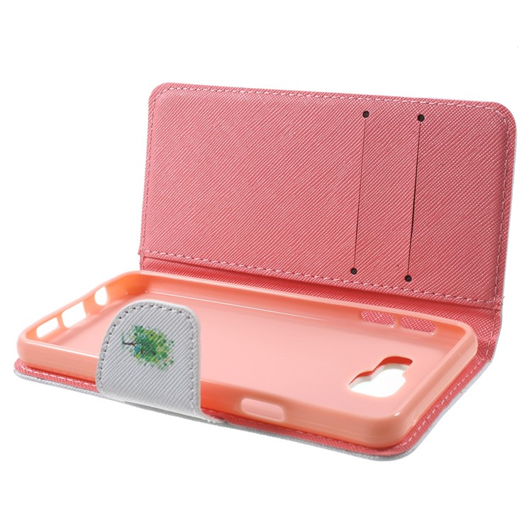 Stand Leather Flip Case for Samsung Galaxy A3 SM-A310F (2016) - Green Tree-4