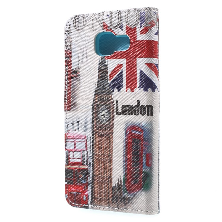 Wallet Leather Cover for Samsung Galaxy A3 SM-A310F (2016) - Big Ben & Double-decker Bus-2