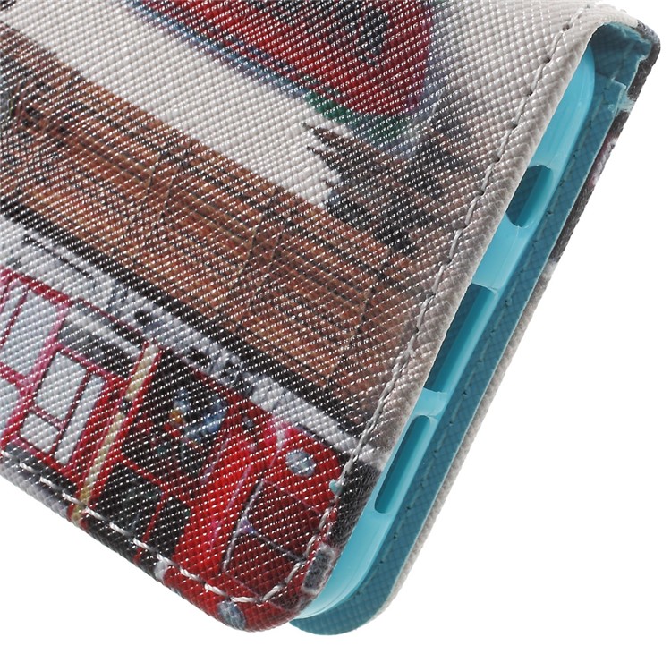 Wallet Leather Cover for Samsung Galaxy A3 SM-A310F (2016) - Big Ben & Double-decker Bus-9