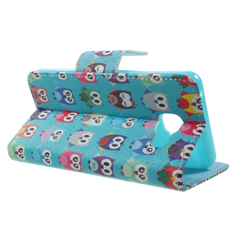 Wallet Leather Protective Case for Samsung Galaxy A3 SM-A310F (2016) - Multiple Owls-3