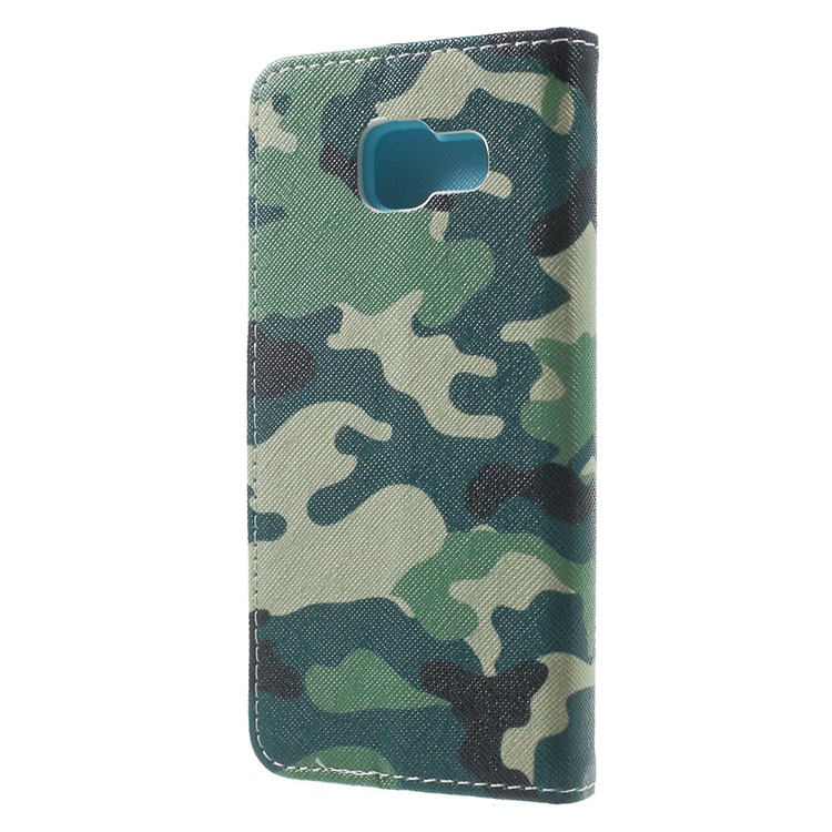 Card Holder Leather Shell for Samsung Galaxy A3 SM-A310F (2016) - Camouflage Pattern-2