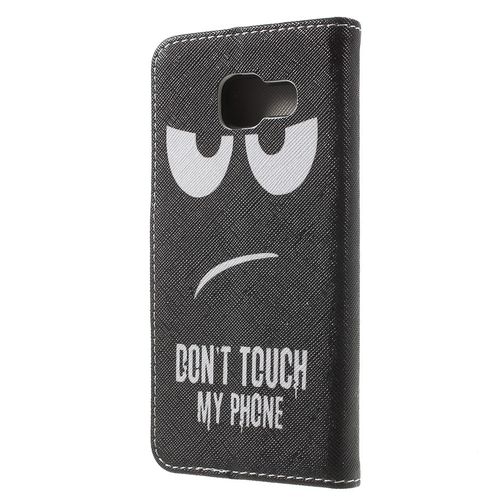 Card Holder Leather Case for Samsung Galaxy A3 SM-A310F (2016) - Do not Touch My Phone-2