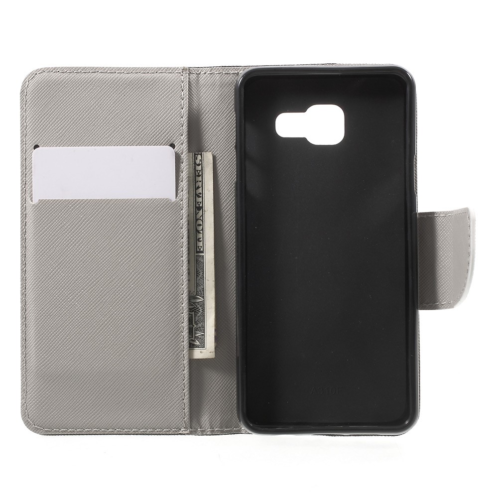 Card Holder Leather Case for Samsung Galaxy A3 SM-A310F (2016) - Do not Touch My Phone-4