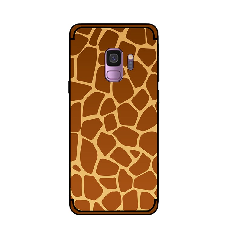 NXE Embossed Patterned Soft TPU Phone Case for Samsung Galaxy S9 SM-G960 - Giraffe Texture-3