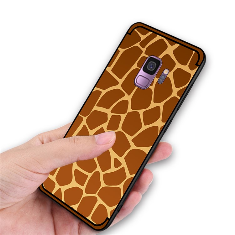 NXE Embossed Patterned Soft TPU Phone Case for Samsung Galaxy S9 SM-G960 - Giraffe Texture-5
