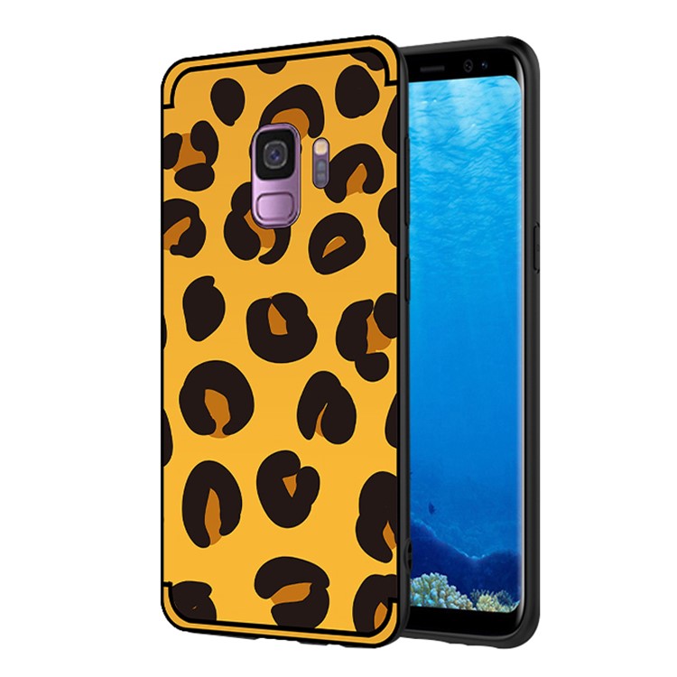 NXE Embossed Patterned Soft TPU Phone Cover for Samsung Galaxy S9 SM-G960 - Leopard Texture-1