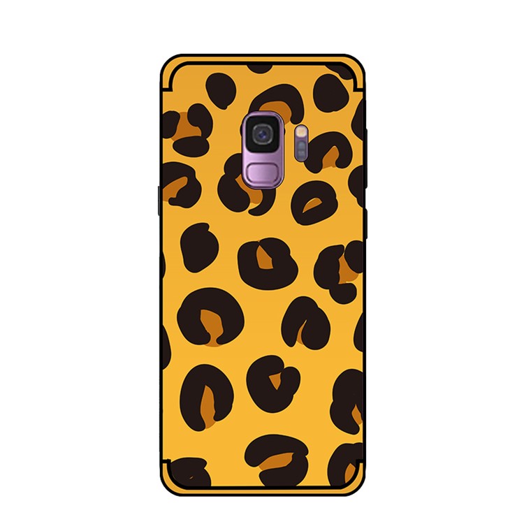 NXE Embossed Patterned Soft TPU Phone Cover for Samsung Galaxy S9 SM-G960 - Leopard Texture-3