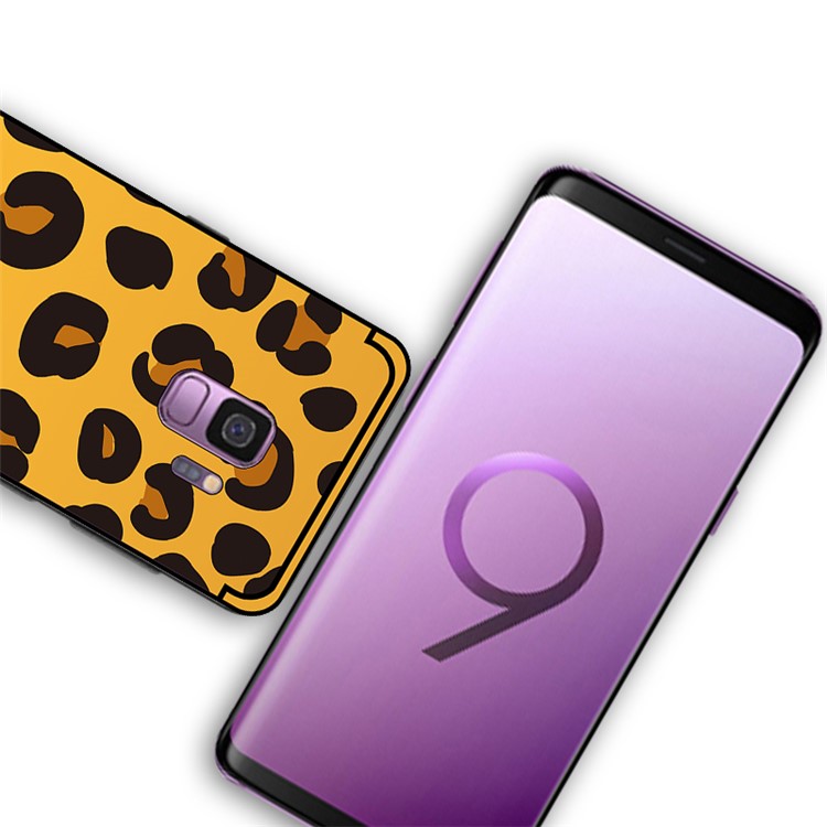 NXE Embossed Patterned Soft TPU Phone Cover for Samsung Galaxy S9 SM-G960 - Leopard Texture-4